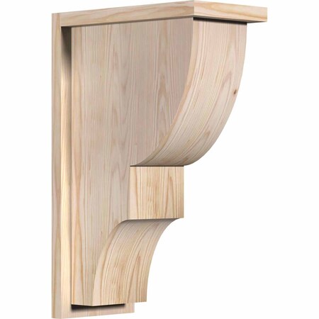 Ekena Millwork Ridgewood Smooth Corbel w/Backplate, Douglas Fir, 7 1/2"W x 14"D x 22"H COR08X14X22RID01SDF
